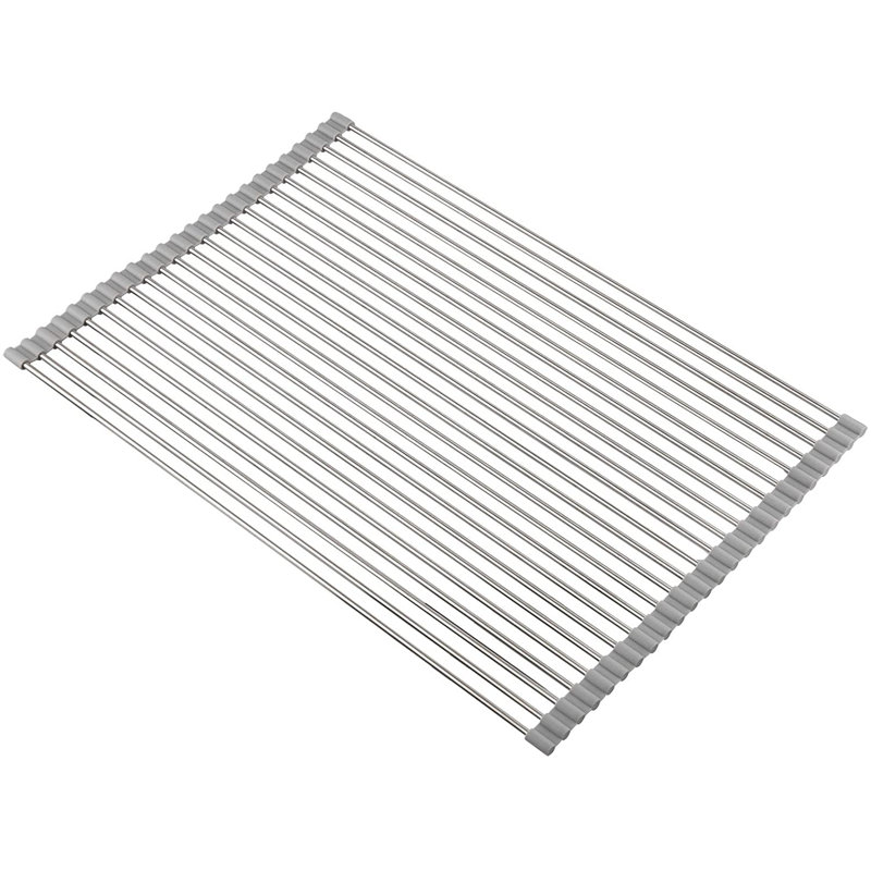 Égouttoir à vaisselle Roll Up, Gris chaleureux, H 0,5 po x l 15 po x P 20,8 po