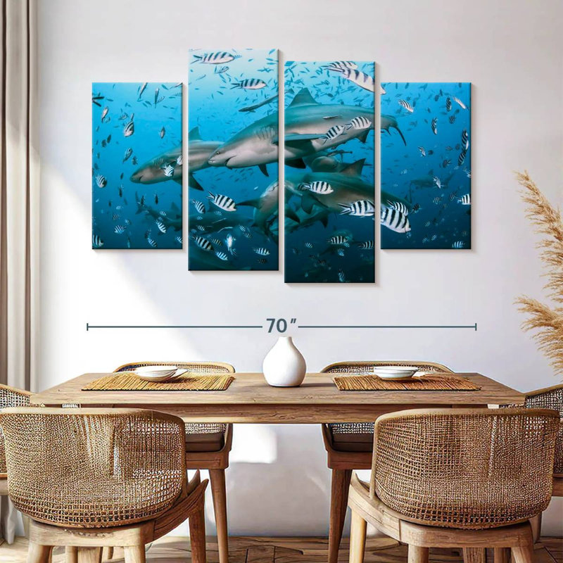 Aletra Beqa Lagoon Sharks, 42" H x 68" W