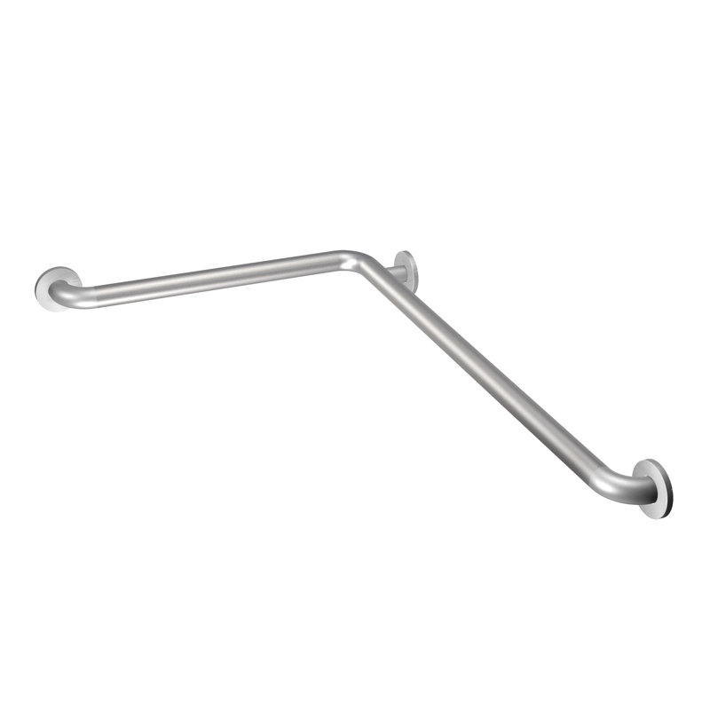 Peened L-Shaped Grab Bar, 3" H x 32" W x 16" D