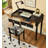 Black Retro Desk with Two Drawers