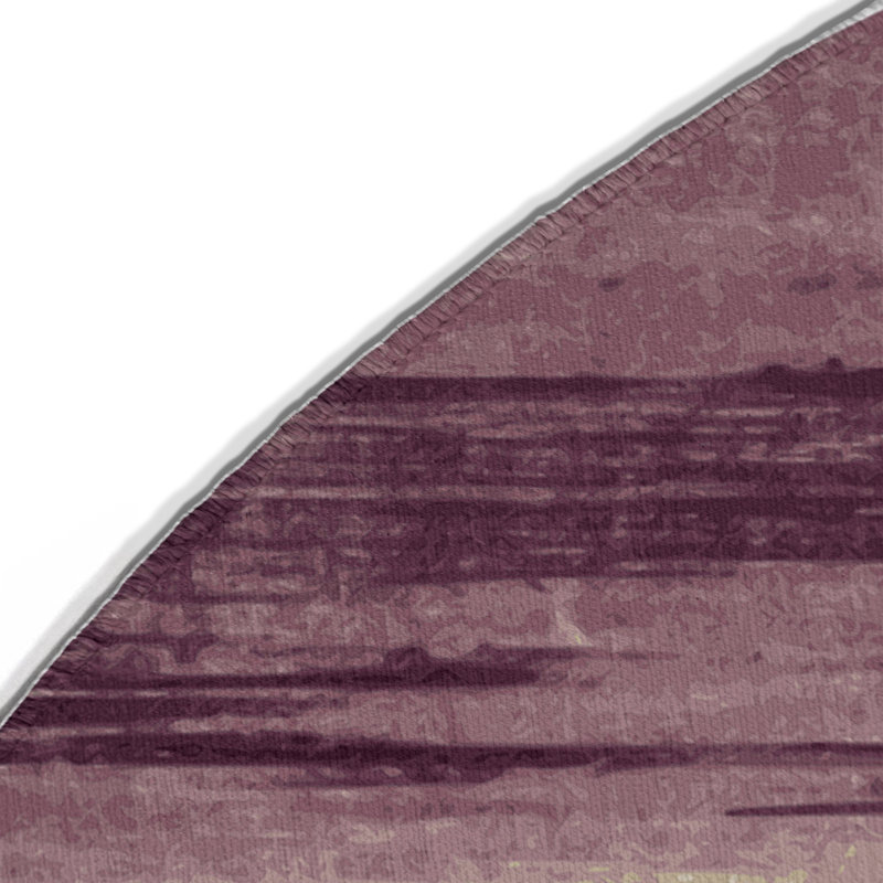 Watercolor Brown Indoor and Outdoor Area Rug, Round 5'