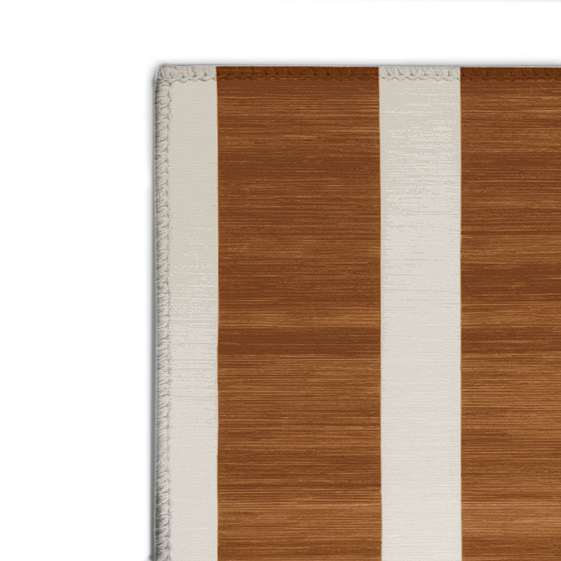 Tapis intérieur / extérieur gris HorizontalStripes, Rectangulaire 8 pi x 10 pi