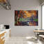 «Rivers Autumn Lake Boat», impression sur toile-1435941908