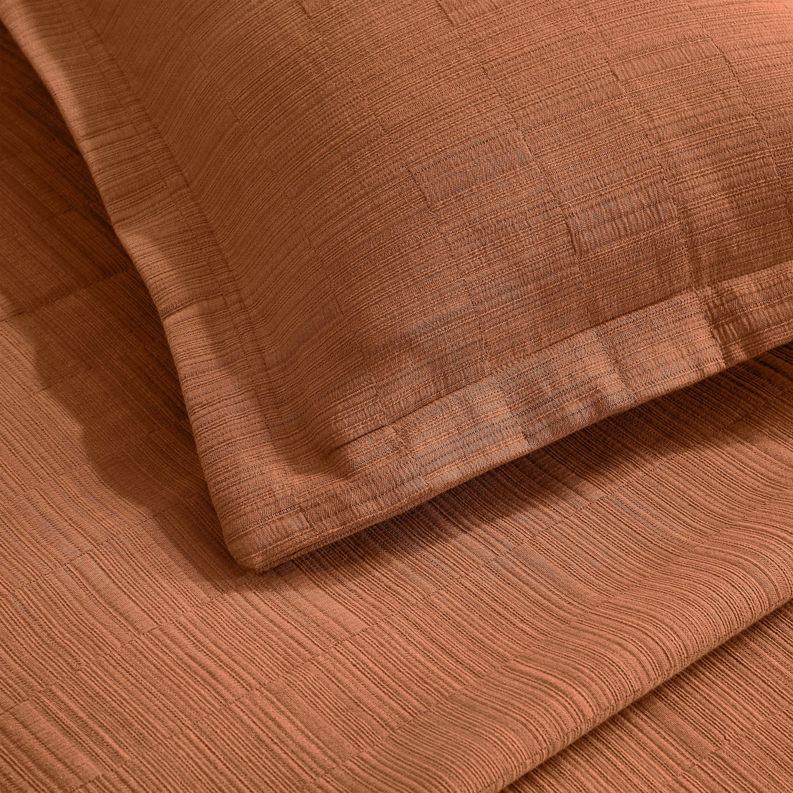 Textured Matelasse Bedspread Set, California King Bedding Set + 2 King Shams, Orange