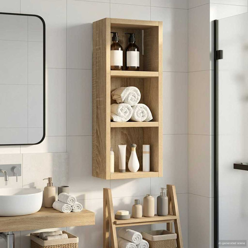 Bathroom Cabinet, 50cm H x 20cm W x 10cm D, Sonoma Oak