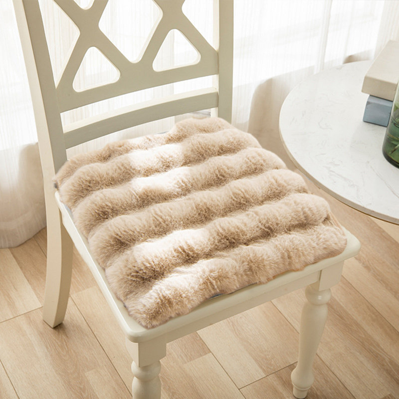 Seat Cushion Chair Cushions Thicken Soft Student Seat Pad Winter Warm Office Chair Sit Mat Non-Slip Stool Cushions, Coffee