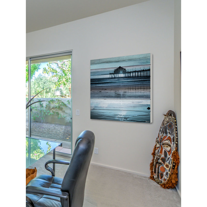 Reproduction d'art sur toile tendue "Reflection Of The Pier" par Parvez Taj, H 24 po x l 24 po x P 1,5 po