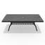 Ensemble de salle à manger 9 pièces en fonte d'aluminium toutes saisons, comprenant 8 chaises pivotantes et une table rectangulaire avec cadre noir