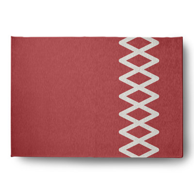Chenille Geometric Indoor / Outdoor Rug