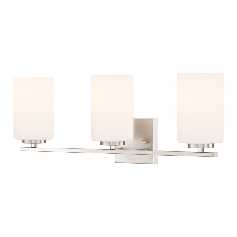 Éclairage pour meuble-lavabo Burling, Brushed Nickel, 3