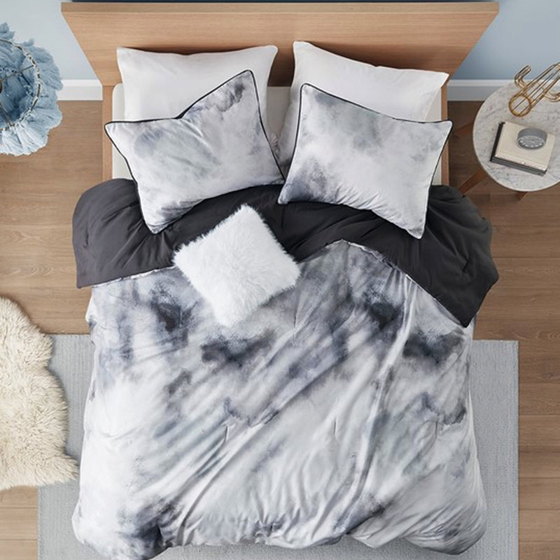 Édredon multicolore aquarelle Tie Dye, literie intérieure douce, housse en microfibre
