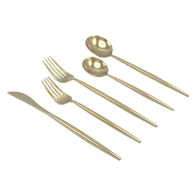 Ensemble de couverts Elyon Reflection Gold Thin Handle - Service pour 4