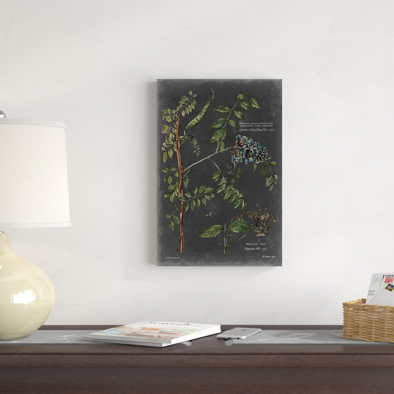 Tableau botanique rétro VII, H 18 po x l 12 po x P 1,25 po