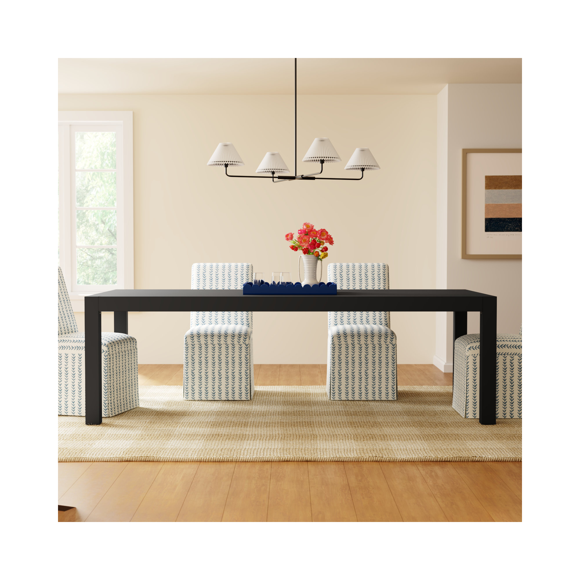Kenzie Dining Table, Auburn Poplar, 30" H x 96" L x 42" W