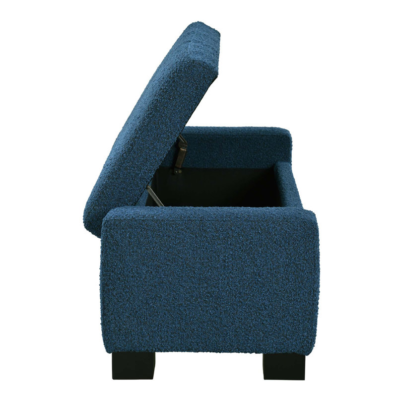 Banc de rangement avec repose-pieds avec couvercle à charnières - Conception rectangulaire pour le rangement des sièges et du rangement caché, repose-pieds rembourré en tissu durable pour le salon, la chambre à coucher et le vestibule