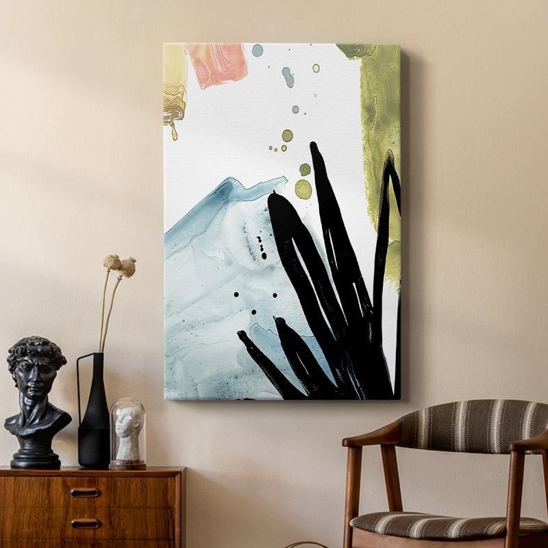 No Deckle Tropical Moderne IX -Custom Wrapped Gallery Cavas, 48" H x 32" W