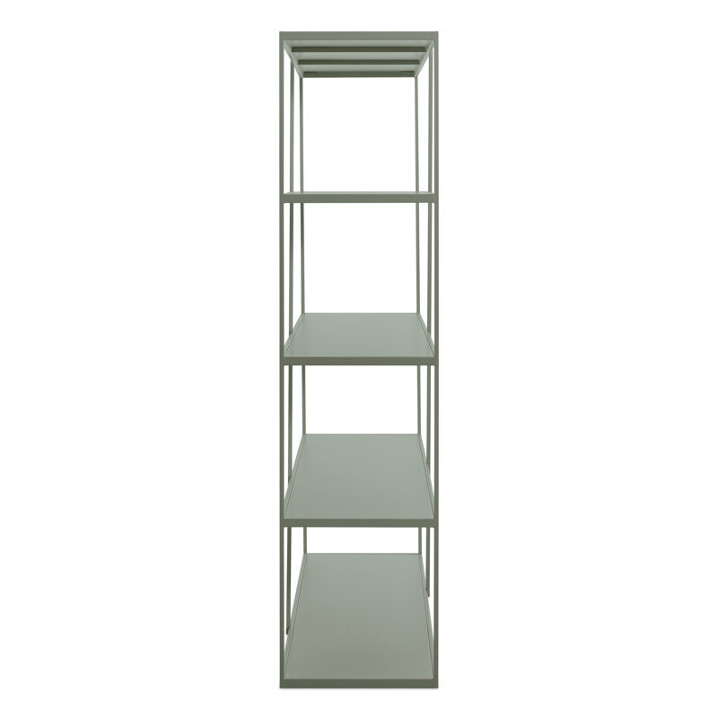 NeedWant Etagere Bookcase, (4 Shelves) 73" H x 42" W x 19" D, Putty