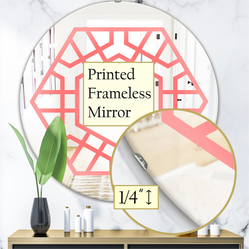 Miroir mural Hexed, H 23,6 po x l 23,6 po