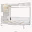 Lit escamotable Queen avec canapé, étagères, port USB et éclairage, blanc-404820829