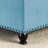 Button For Restaurant - Blue Square With Wooden Frame And Storage
