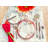 Royal Impression Porcelain China Dinnerware Set 16 Piece - Service for 4