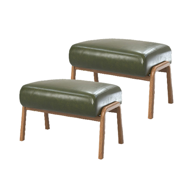 Solid + Manufactured Wood Accent Stool, Hunter Green