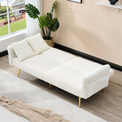 79" Corduroy Bed, Foldable 2 With Folding For Living Room & Small Areas, Plushy Velvet, Framework 79 Inch Adjustable Restricted Spaces, Cozy Robust Build