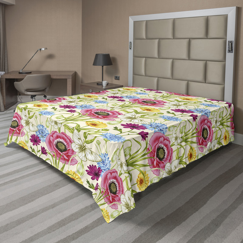 Drap plat Ambesonne Spring, Drap plat très grand californien