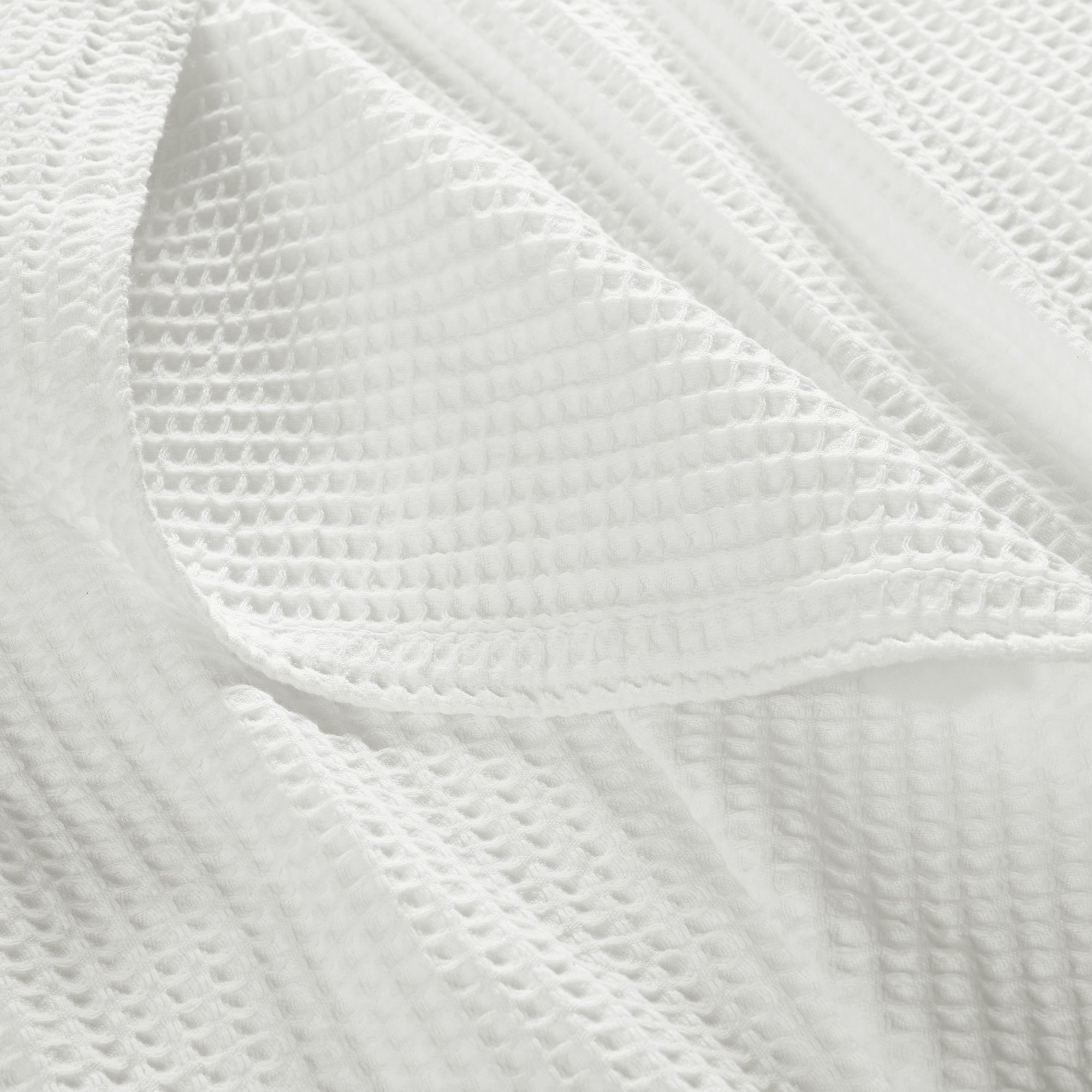 Cotton Throw Blanket, White, Queen