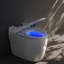 Toilette bidet intelligente sans réservoir ADA, ouverture / fermeture automatique, chasse automatique, chasse occultante, siège chauffant, lavage à chaud, sécheuse, affichage numérique à DEL 