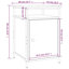 Cyndra 40cm W Iron Bedside Table-769736683