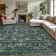 Green Machine Washable Area Rug Non Slip Bedroom Rugs