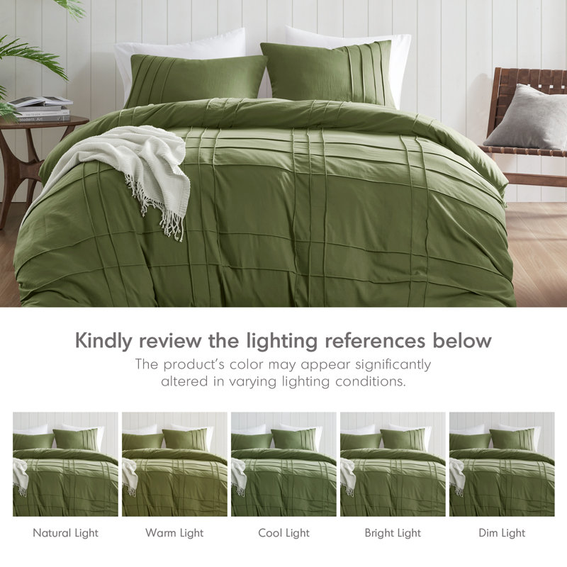 Porter Textured Duvet Cover Bedding Set, King Duvet Cover + 2 King Shams, Blush