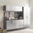 Garage Cabinet B Of Series, 96 In. W X 79 H 20 D, 6 Pieces, Metallic Gray Finish, Drawers And Doors With Water Heat Trait, 2X Thicker Edge Banding, Shelf Provision, Double Metal Bracket , Drawers,