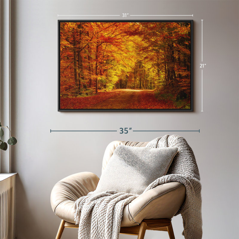 «Forest Autumn Trees Wall Art», H 31 po x l 21 po