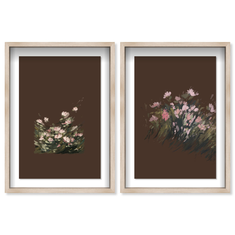 Secret Garden Set Set by Oliver Gal, 17"H x 25"W, Natural Oak Shadowbox