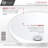 STYLISH Opulence Showy 16"L White Round Vessel Sink