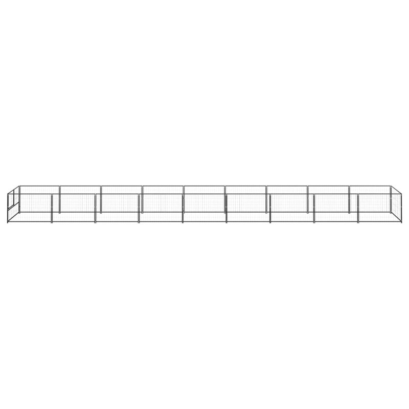 Mendosa 70cm H Steel Exercise Pen With Door, Black