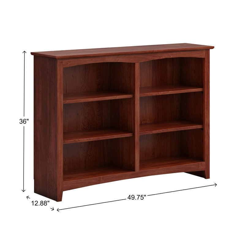 Bibliothèque classique Malani, Cerisier Washington, (3 Shelves) 36"H x 49.75"W x 12.875"D