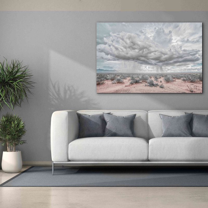 «New Mexico Rain» par Nathan Larson, art mural sur toile, H 40 po x l 60 po x P 1,5 po