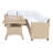 Izmir 6 - Person Patio Conversation Set with Cushions-349404925