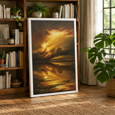 Sky Meets Water Coastal - Wrapped Canvas