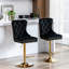 Tabourets de bar en velours noir avec siège réglable - pour la maison et la cuisine de 2 pub Island confortables-121075113-121075112