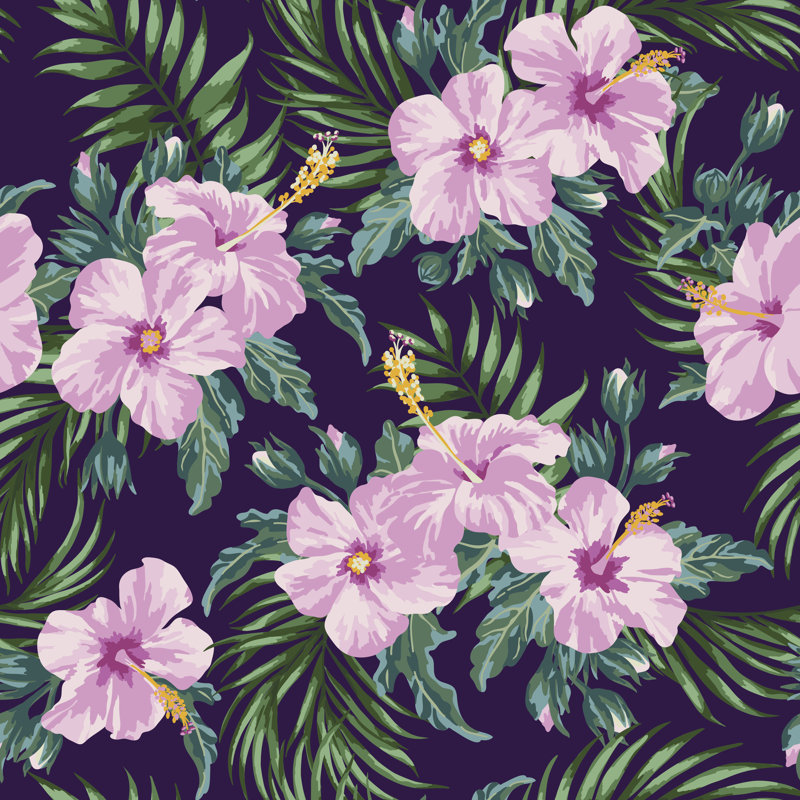 Seamless Exotic Pattern. by Nata_Slavetskaya - Wrapped Canvas Print, 51cm H x 51cm W