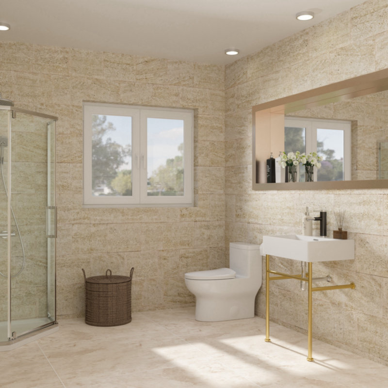 Wenty 17'' White Ceramic Rectangular Bathroom Sink