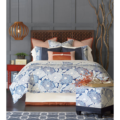 Indira Blue/White Modern & Contemporary Duvet Cover Set -  Eastern Accents, BDD-360