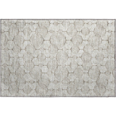 Premium Machine Washable Prisco Beige Rug