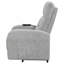 Fauteuil inclinable gris capitonné-724317926