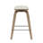 Hoxha Leather Square Counter Stool With Stained Poplar Wood Frame And 360-Degree Swivel Hoxha Collection-1281009137