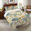 Housse de couette bleu sarcelle